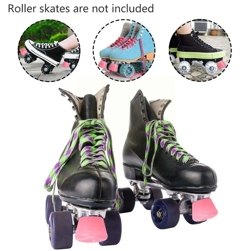 Ruedas de goma y frenos delanteros patines, conjunto de rodillo de bolas con 4 rodamientos de freno para exteriores, X7t4, uds.|Rodillos destellantes| - AliExpress