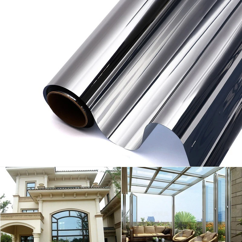 

Window Film Wall Sticker 1/2/3/4/5M Reflective Anti UV Window for Home and Office Privacy One Way Adhesive Mirror Sticker PET /