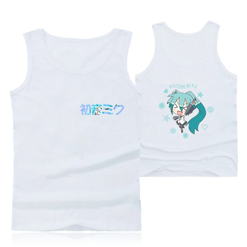 Hatsune Miku майка без рукавов Мужская Летняя модная повседневная жилетка популярная аниме майка Мужская XXS-4XL
