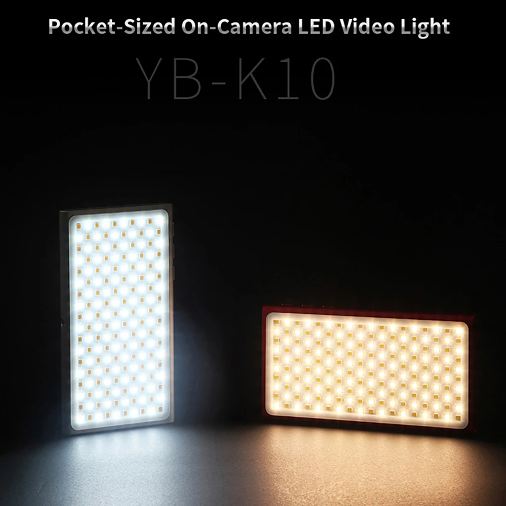  YB-K10 Pocket-sized On Camera LED Video Light 180 LEDs Light High CRI 3200K-5600K Photography Lamp  - 4000074368564