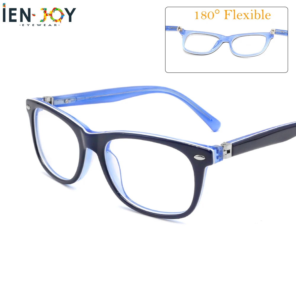 IENJOY Acetate Kid Optical Glasses Frame Eyewear Child Boy Girl Myopia Prescription Eyeglass Frames 180 Flexible Frames Oculos