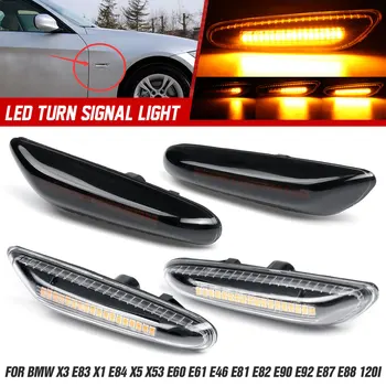 

2pcs Dynamic Flowing LED Turn Signal Side Marker Light Blinker Lamp for BMW E46 E60 E61 E90 E91 E81 E82 E88 X3 X1 X5 E53
