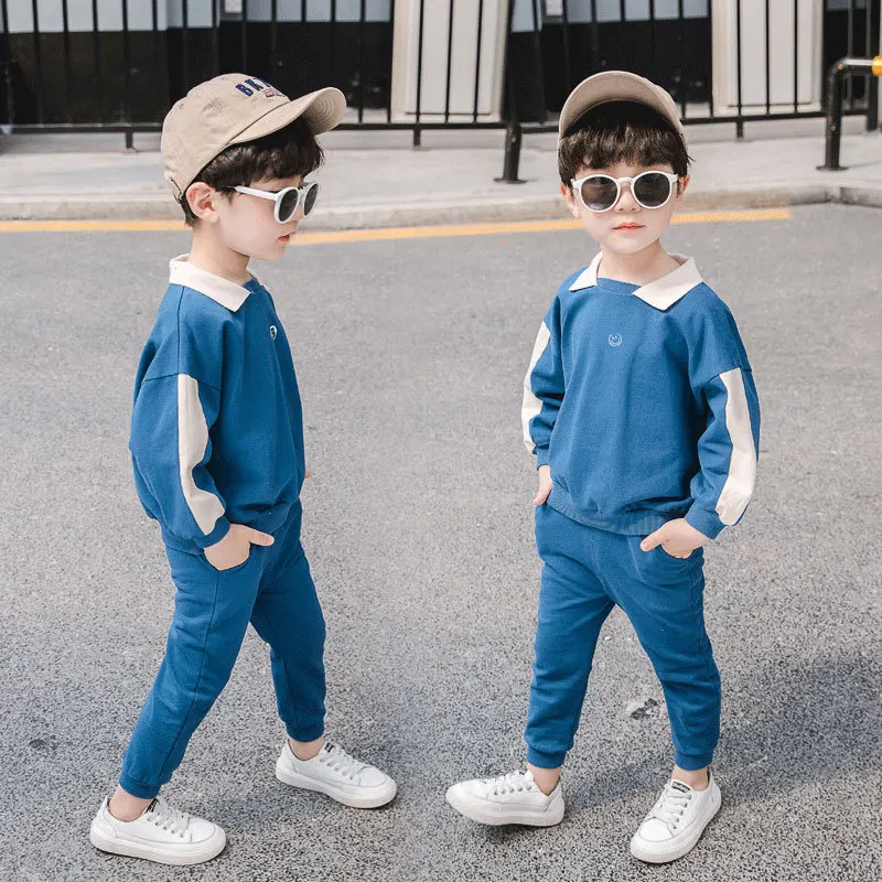 

Childrenswear Spring BOY'S Long Sleeve Leisure Suit Children Korean-style Sports Clothing Two-Piece Set CHILDREN'S Suit