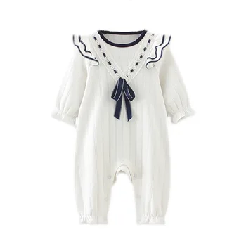 

Baby Girls Romper Baby Jumpsuit Knit Clothing Home Casual Sleepwear Toddler White Romper Outfits Infant Clothes for Baby Girls