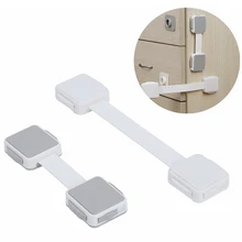 4 шт./партия, многофункциональные детские замки безопасности, Детские противозажимные дверные замки для шкафа, для детей ясельного возраста, защита ящика, длинный замок, без ударов