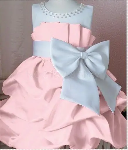 

Retail 2018 children clothing for the girls baby girls dresses Big bowknot dresses