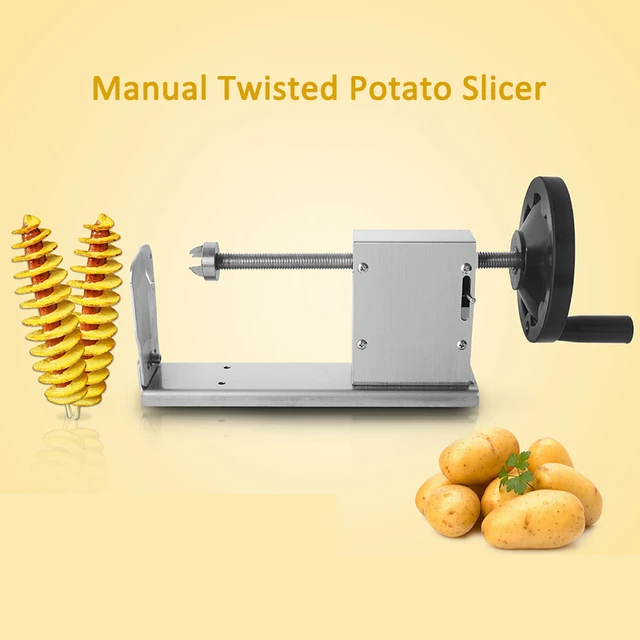 Commercial Potato Curly Fry Cutter Stainless Steel Electric Spiral Potato  Cutter Machine - AliExpress