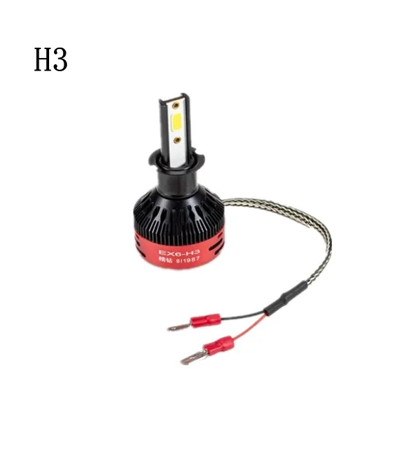 H3 1 шт. Автомобильные фары H1/H3/H4/H7/H8/H9/H11/9005/9006/9012 супер яркие светодиодные лампы дальнего и ближнего света модификация - Испускаемый цвет: H3