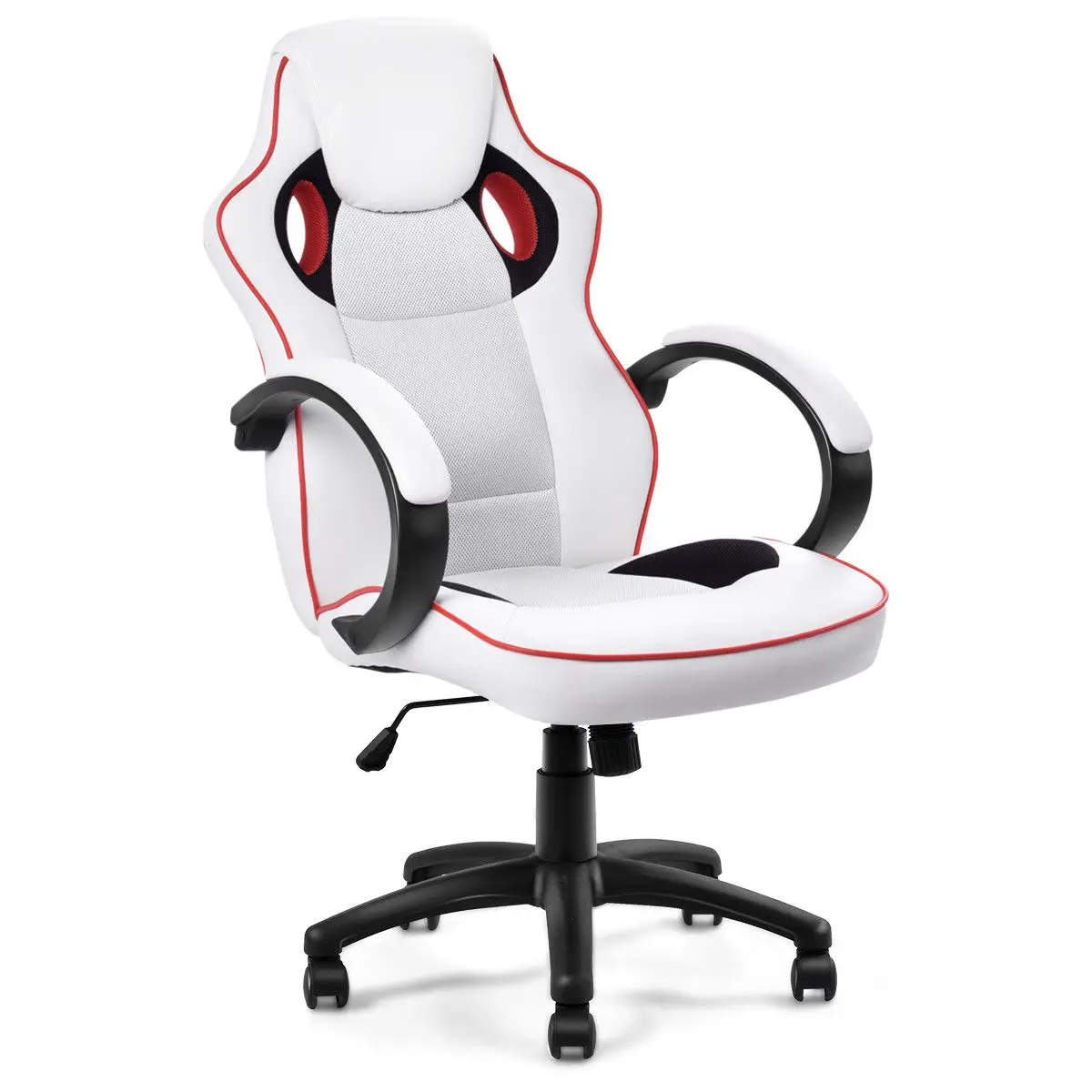 

Costway Executive High Back Sport Racing Style Gaming Office Chair Computer Swivel White