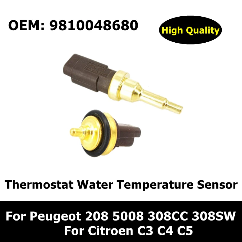 9810048680 Thermostat Housing Water Temperature Sensor For Peugeot 208