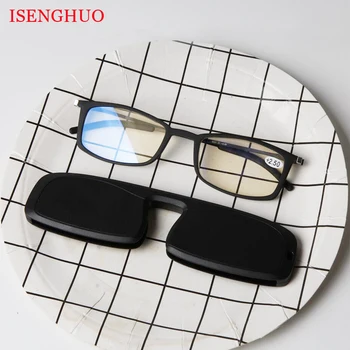 

High Quality Ultra Light Anti-blue Light Reading Glsses Men with Keychain Case Metal Frame Presbyopia Glasses Women TR90 Gafas