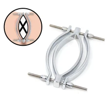 Поддельные пирсинг абразадера de Vagina de acero неизбежный спектральный корректор, ClitorisAdjustable tornillo de estiramiento de Labia