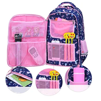 

New orthopaedics schoolbags waterproof school backpacks for grades 1-6 Flower girls kids backpack Children school bags mochila