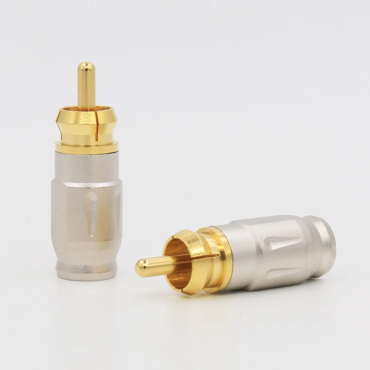 

Audio VR-001Gold Plated Copper RCA plug adapter connector audio cable plug 5MM diameter rca cable plug