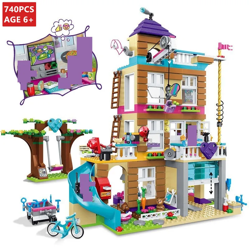 

730Pcs Friends Girls Series Friendship House 10859 Model City Building Blocks Sets Bricks Educational Toys for Children