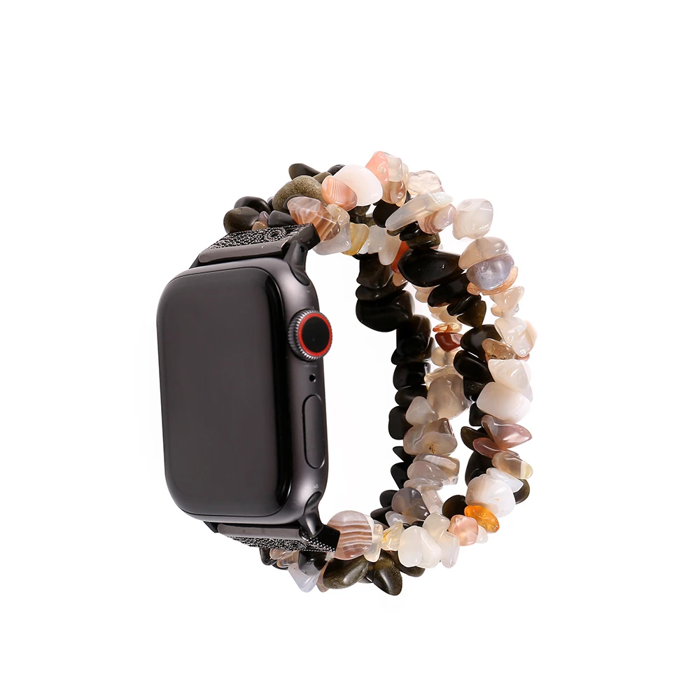 

Persian Natural Agate Band for Apple Watch 38mm 42mm 40mm 44mm Original Stone Adjustable Bracelet for Iwatch 5 4 3 2 1 Strap