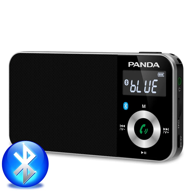 

Mini Portable FM Radio Receiver Bluetooth Speaker With Stand Holder TF Card WMA MP3 LCD Display Player