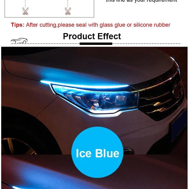 2 luci diurne a 57 LED DRL per auto in silicone flessibile - 45cm Shop  Online