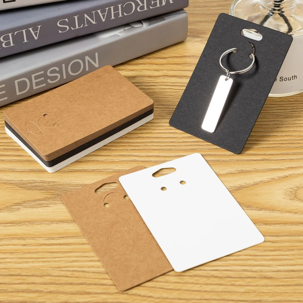 50 Piece 6x9cm Mixed Black White Brown Jewelry Display Ring Keychain Cards  Holder Packing Gift Storage Wholesale Supply - Jewelry Packaging & Display  - AliExpress
