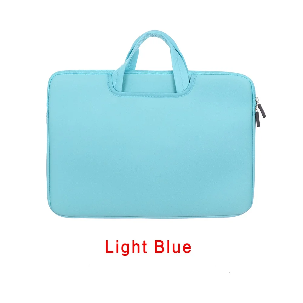 light blue 11 13 14 15 15,6 дюймов Сумка для ноутбука чехол для компьютера сумки двойная молния противоударный чехол для ноутбука MacBook Air Pro retina - Цвет: light blue
