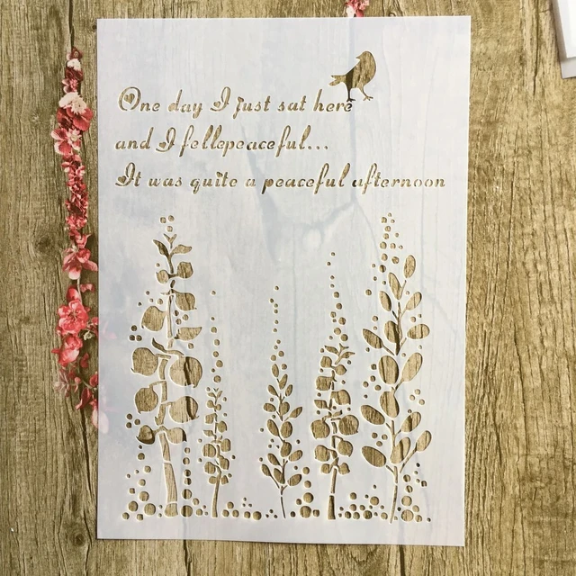 29 * 21cm Plant leaves seaweed DIY Stencils Wall Painting Scrapbook Coloring Embossing Album Decorative Paper Card Template 56090