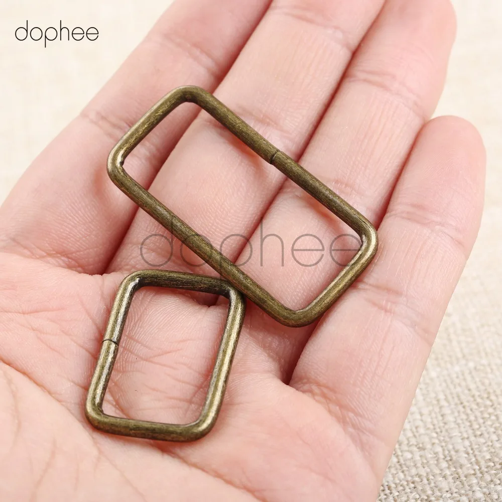Dophee 20 шт. Металлические Регулируемые Прямоугольные пряжки для колец пояса одежды