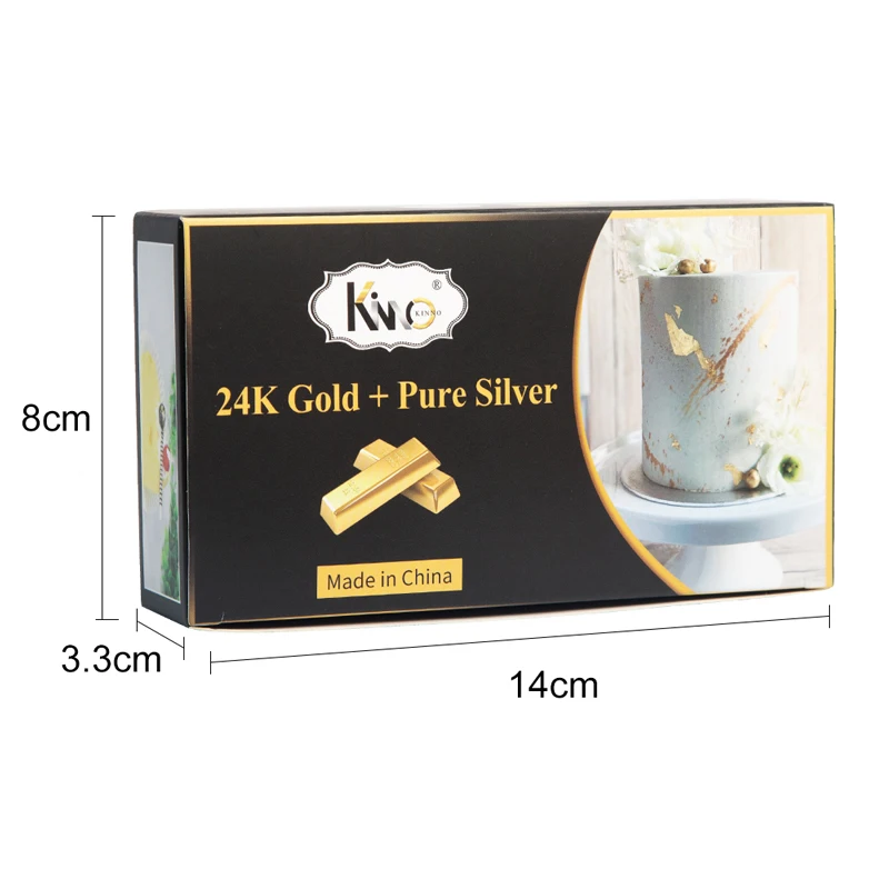 Edible Gold Leaf Cakes Near  24k Edible Gold Leaf Foil Sheets -  5/10/50/100pcs Gold - Aliexpress