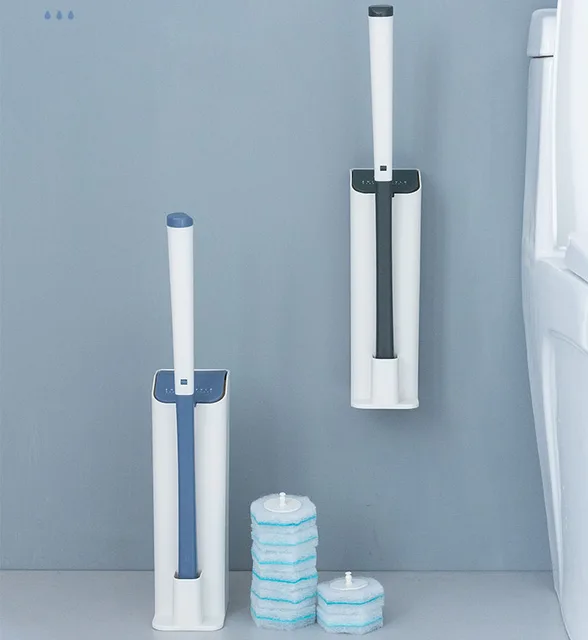 $US $24.55 Convenient Replacement Toilet Brush Disposable Portable Standing Toilet Brush Set Brosses De Toilette Bathroom Products DK50TB