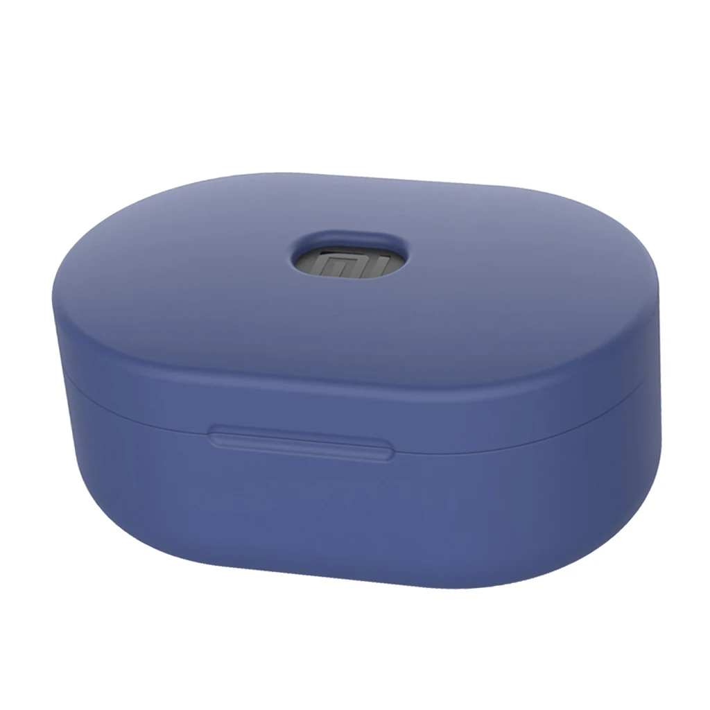 Силиконовый защитный чехол для Xiaomi mi Red mi AirDots версия беспроводные Bluetooth наушники TWS чехол для зарядки Мягкий ТПУ Корпус - Цвет: Blue