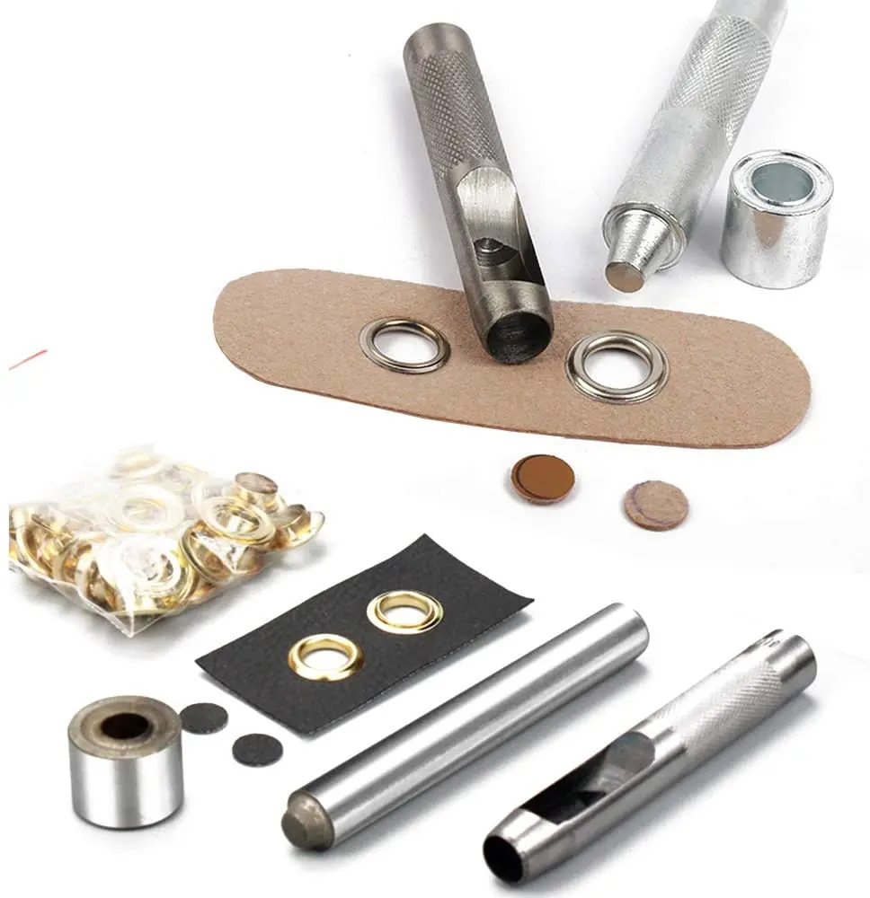  150 Sets Grommet Tool Kit 1/2 Inch, Gold Grommets; Metal  Grommet Kit with Installation Tools for Leather, Fabric, Curtain, Canvas :  Arts, Crafts & Sewing