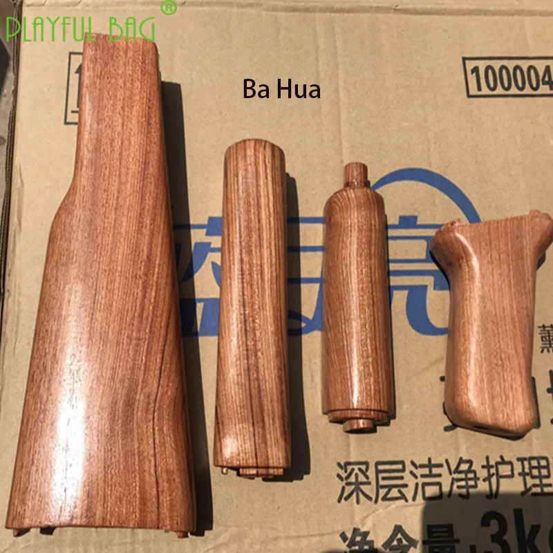 PB шутливая игрушка Renxiang AK47 водяной пулевой пистолет CP105 Твердый Деревянный Буковый древесный задний кронштейн вмещает Грушевый цвет костюм прямой OD106 - Цвет: a   set