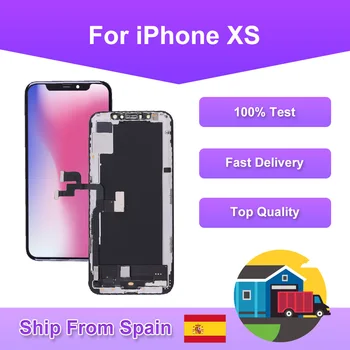 

Grade AAA+ For iPhone XS OLED LCD Touch Screen TFT Display Digitizer Assembly Replacement No Dead Pixel Ship From Spain