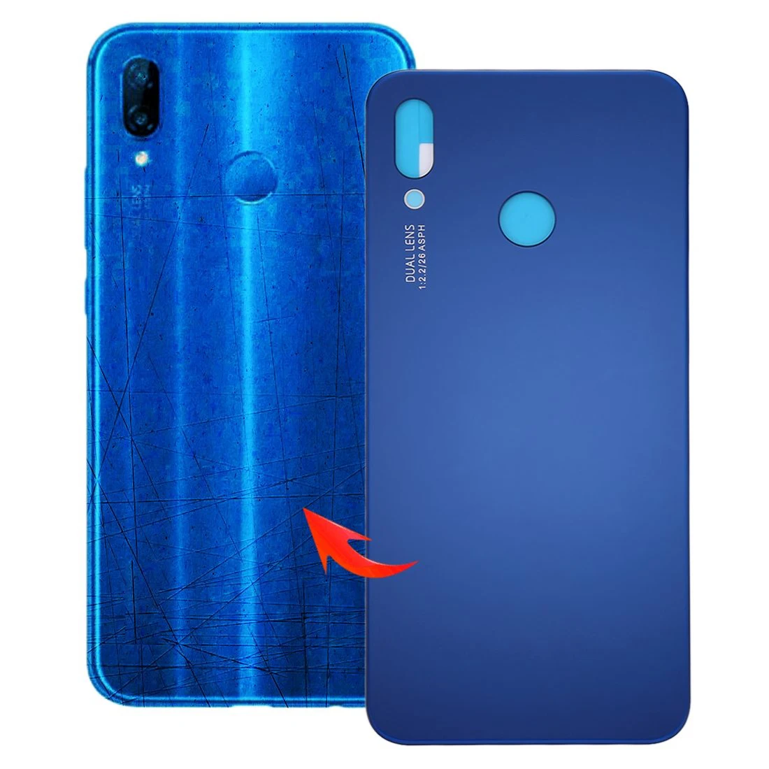 Задний корпус для huawei P20 lite/nova 3e задняя крышка аккумулятора сменный чехол с крышкой чехол для P20 Lite+ наклейка