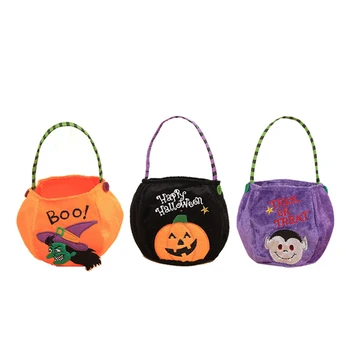 

3Pcs/Bag/Halloween Candy Bag/Children's Portable Pumpkin Bag/Gift Bag/Candy Bag/Cloth Bag/Props Toy Dress Up Accessories Supplie
