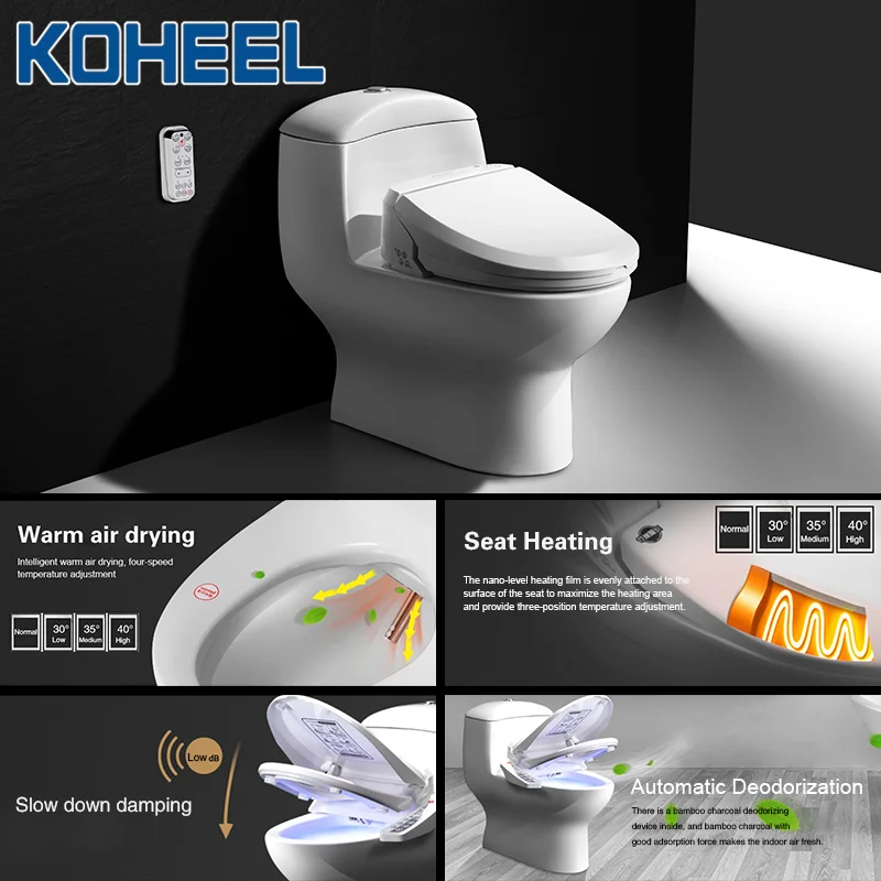 KOHEEL "умное" сиденье для унитаза, электрическое биде, крышка, биде, тепловая Чистка, сухой массаж, умное сиденье для унитаза для ребенка, женщины