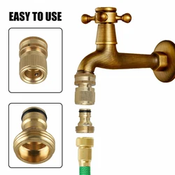 3/4 Inch Full Copper Connector Quick Connector Plug Washer Nipple Connector Pressure Washers Coupler Nipples Plug Male Fitting