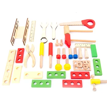 

Children Simulation Repair Hand-eye Coordination Toolbox Accessories Home Wooden Tool Toys Portable Skill Learning Manual