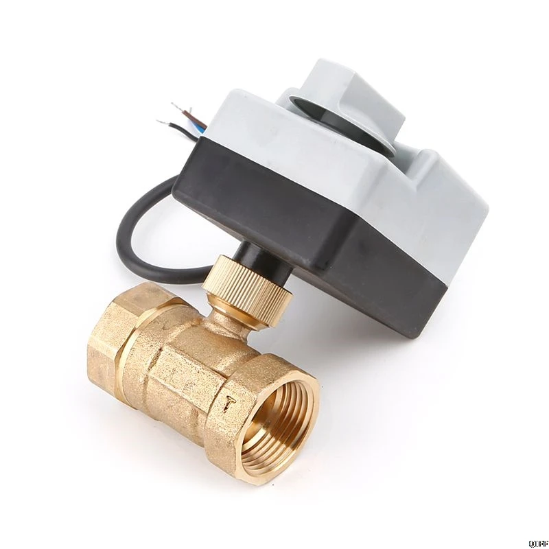AC220V DN15 DN20 DN25 2 способа 3 провода латунный моторизованный шаровой клапан электрический Actuato с ручным переключением