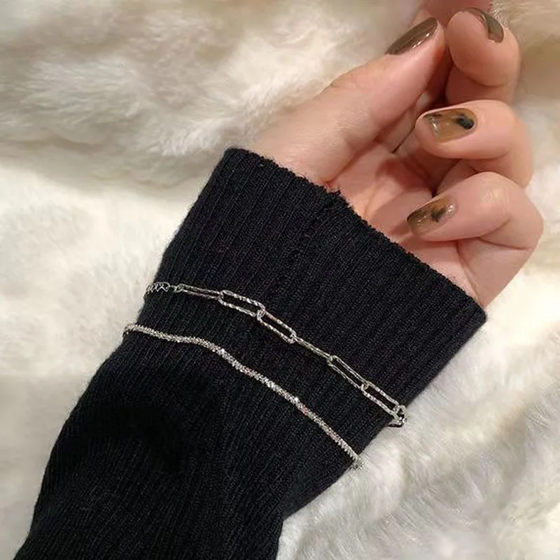 Fashion New 925 Sterling Silver Gypsophila Adjustable Bracelet & Bangle Sparkling Fine Fashion Jewelry for Women Wedding Gift - Image 2