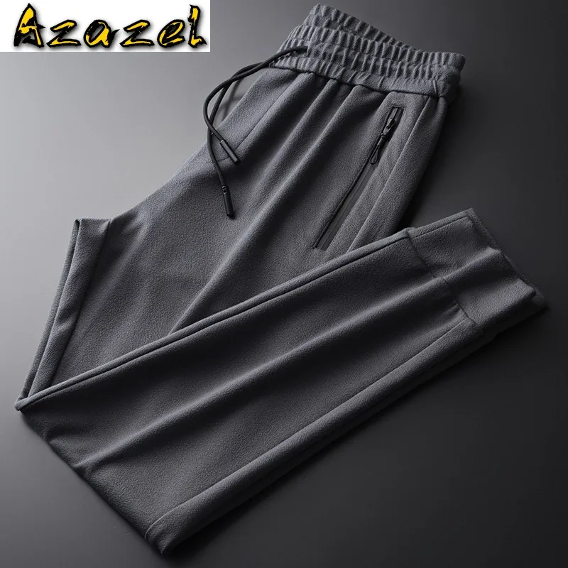 

Azazel Grey Male Pants High Quality Autumn Drawstring Casual Men's Trousers Fashion Slim Fit Elastic Waist Sport Man Pants 4XL