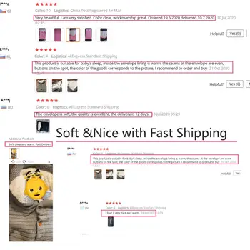 Warm Baby Blanket Knitted Newborn Swaddle Wrap Soft InfantSleeping Bag Footmuff Cotton Envelope For Stroller Accessories Blanket 5