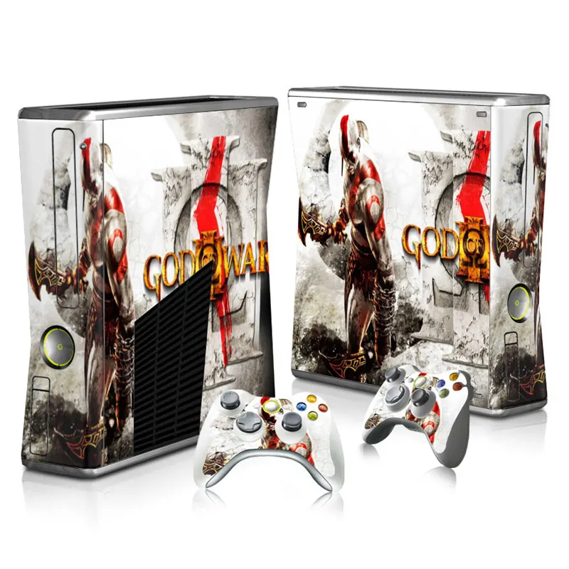 Виниловый фон для Стикеры Xbox 360 Slim консоли + 2 контроллера крышка Комплект