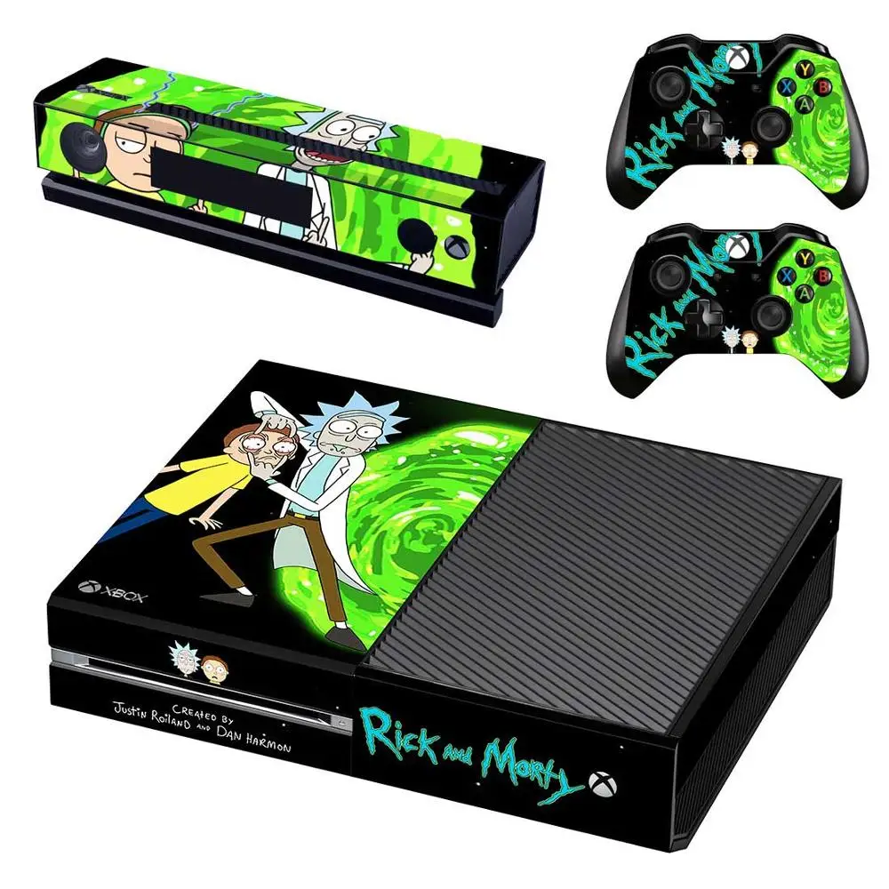 Наклейки Rick and Morty s для xbox one виниловые наклейки для кожи Стикеры для xbox one консоль Kinect два контроллера шкуры