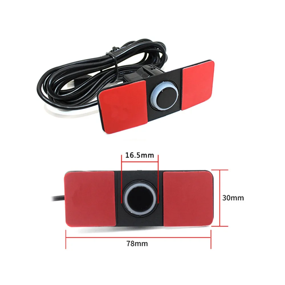 Автомобильный парковочный набор датчиков светодиодный/lcd/Buzzer 4 Плоский Обратный Датчик парковки с монитором комплект 16 мм 12 в резервный Радар монитор системы