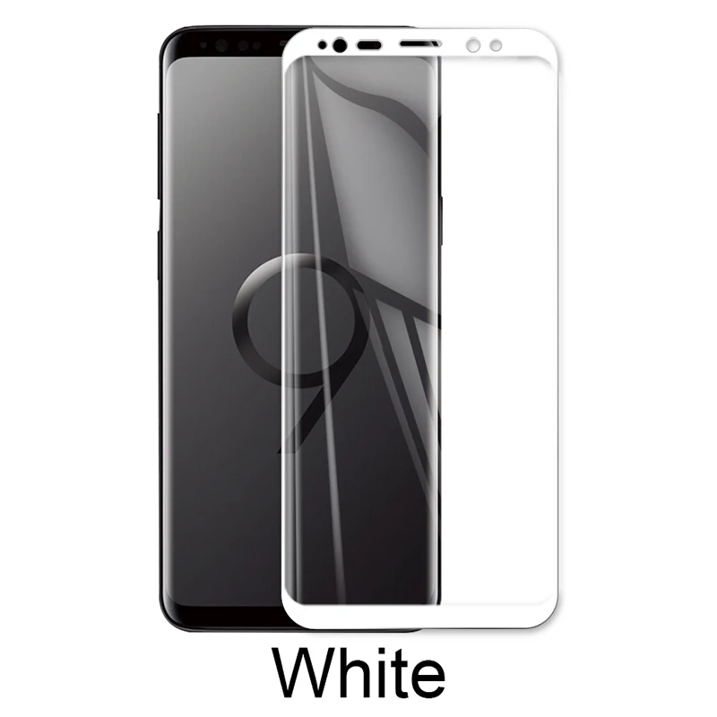 White 99D изогнутое закаленное стекло для samsung Galaxy S8 S9 Plus Note 8 9 S6 S7 Edge Защитная пленка для экрана для samsung Galaxy S8 S9 стекло - Цвет: White