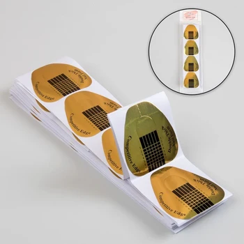 

Forms for nails wide, 100 pieces, color golden