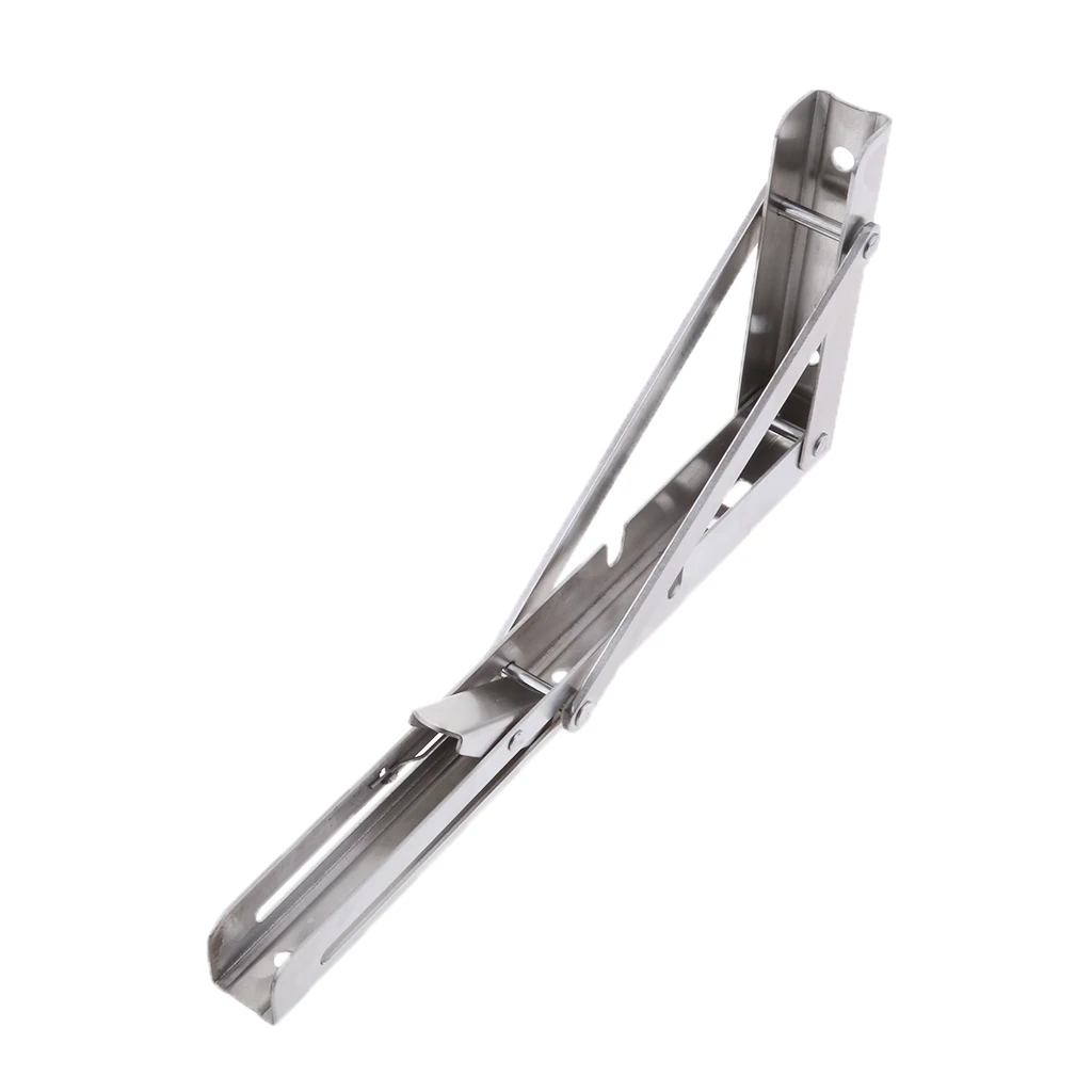2pcs Boat Foldable Bench Shelf Table Bracket Support Marine Grade Cast Solid 304 Stainless Steel 10 Inch 16 Inch