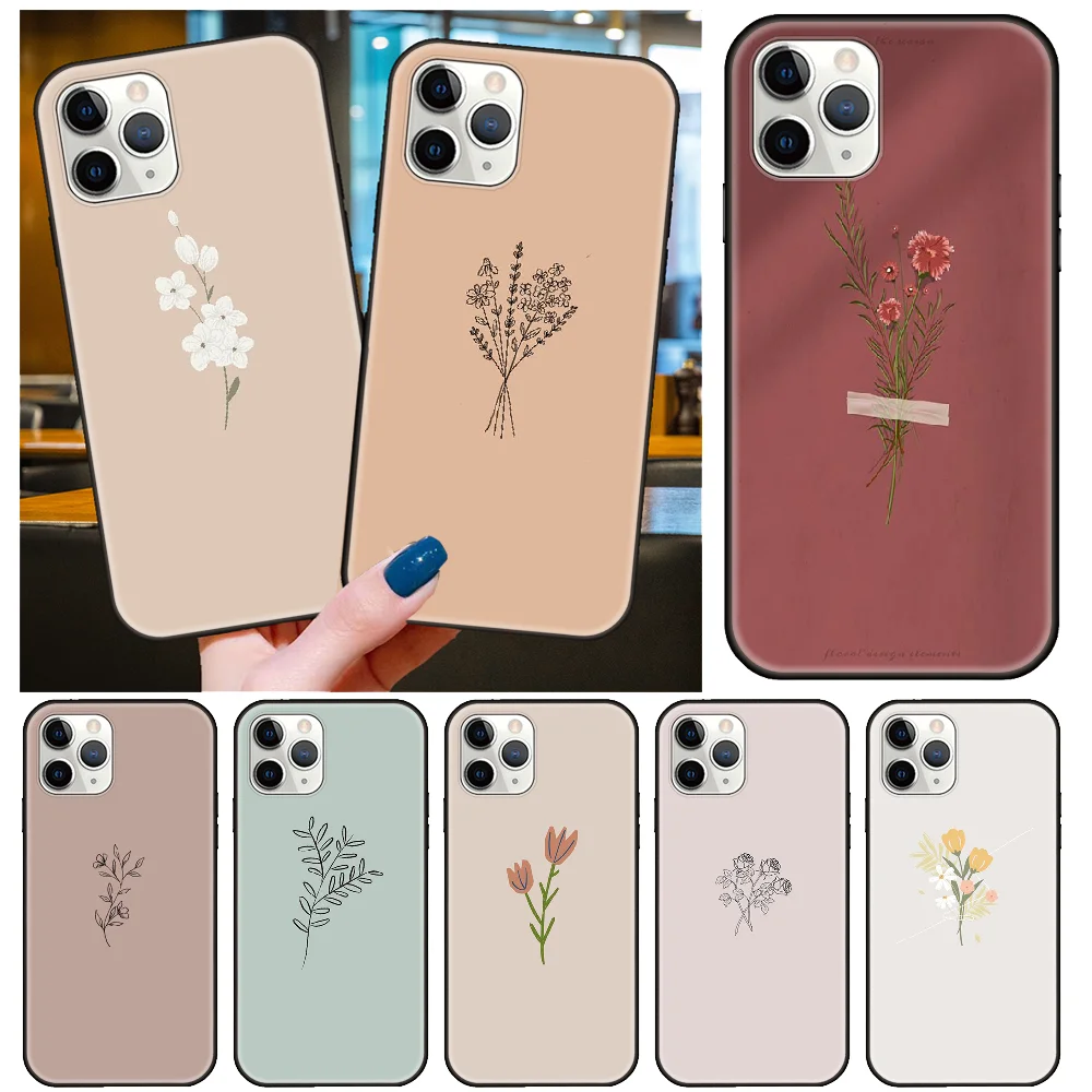 Чехол для телефона Apple IPhone 12 Mini 11 Pro XS MAX XR X 8 7 6S 6 Plus черный чехол модные красивые
