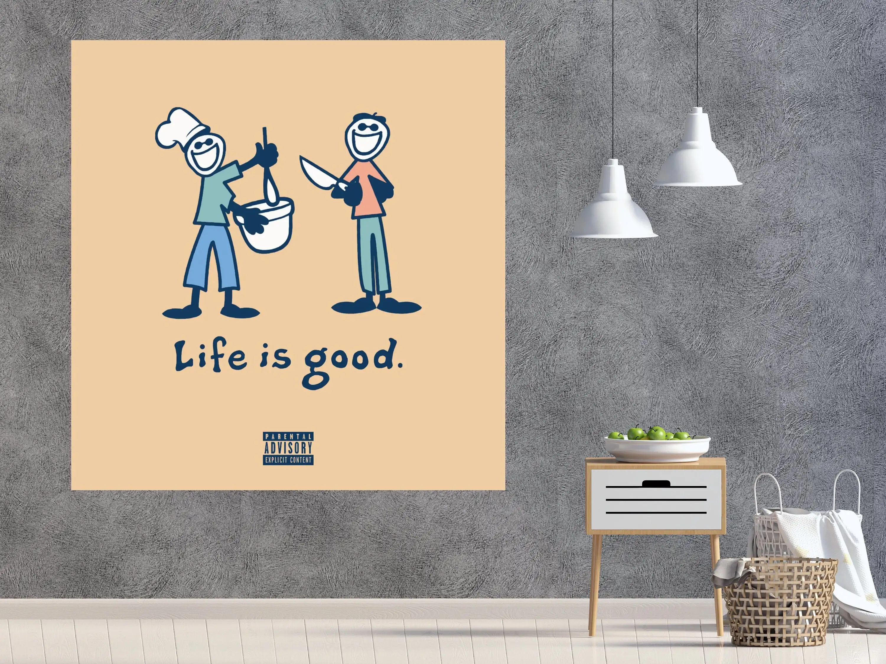 Чехол для альбома Future Life Is Good с музыкальным принтом на холсте гостиной домашнего
