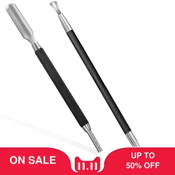 

Nail Art Soak Off Gel Polish Cuticle Pusher Peeler Scraper Remover Tools with Unique Triangle Tip Design Stainless Steel